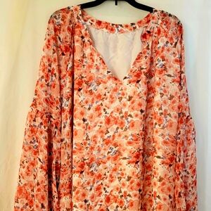 Lightweight spring floral top